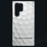 Golf Ball Dimples Personalised Text and Number Samsung Galaxy Case<br><div class="desc">Looking for Gifts for golfers? FOUR! Are you looking for the perfect gift for the golfer in your life or yourself? This Golf Ball Dimples image is perfect for every Golf Lover. Customise this Golf Ball image with Text and number of your choosing. Unique design for the casual golfer to...</div>