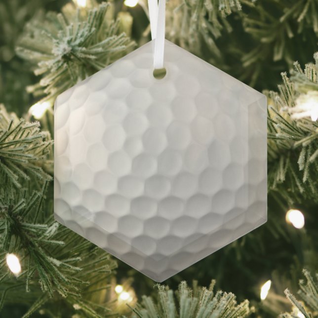 Golf Ball Dimples Texture Pattern Glass Tree Decoration (Insitu)