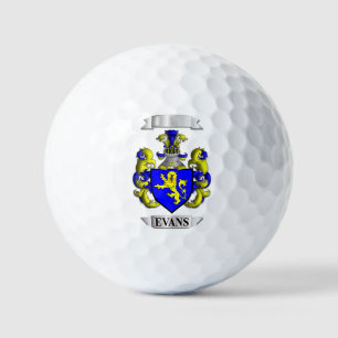 Golf Ball Evans UK Surname Shield
