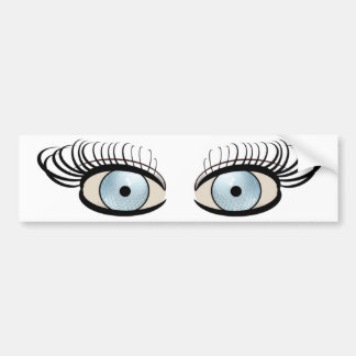 Golf Ball Eyes Bumper Sticker