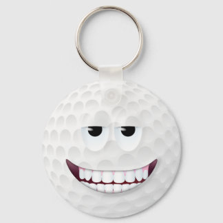 Golf Ball Face 2 Key Ring