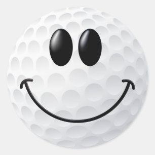 Golf Ball Face Classic Round Sticker