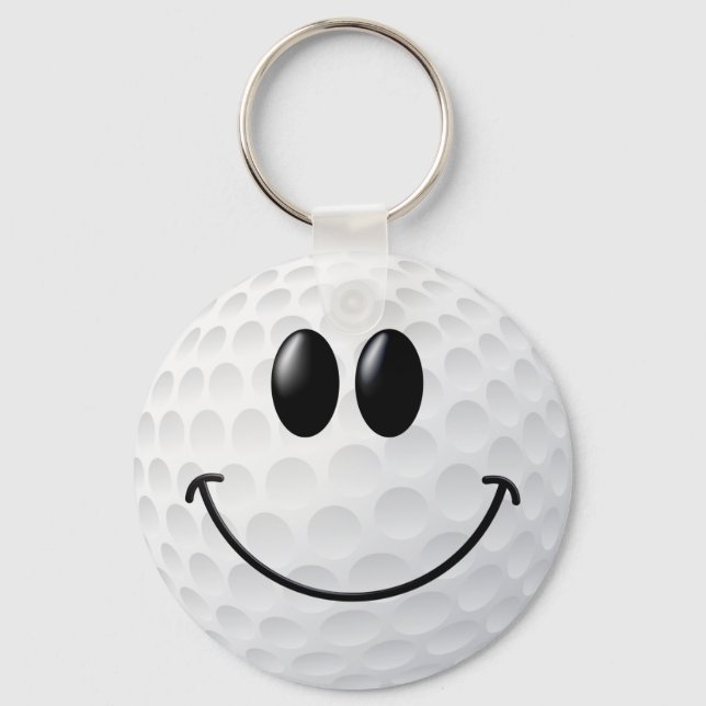 Golf Ball Face Key Ring (Front)