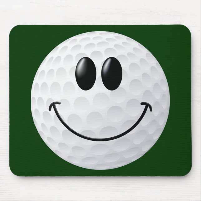 Golf Ball Face Mouse Mat (Front)