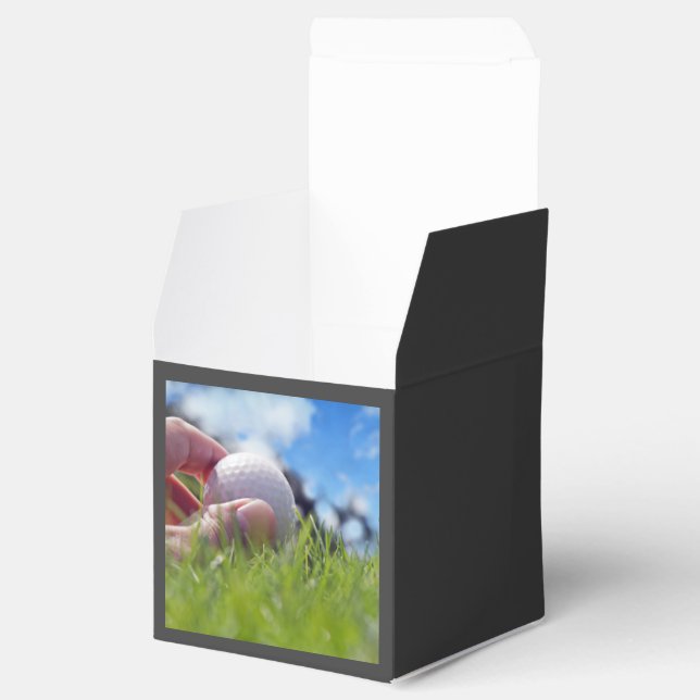 Golf ball favour box (Opened)