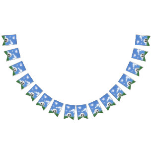 Golf Ball for 13th birthday Bunting Flags