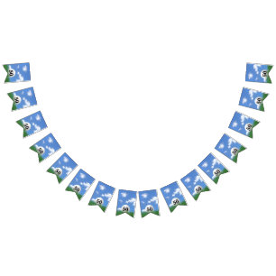 Golf Ball for 50th birthday Bunting Flags