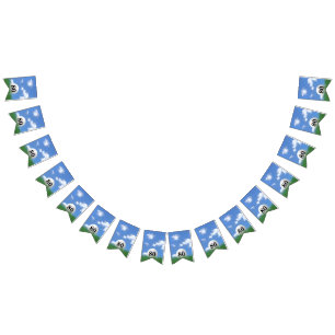 Golf Ball for 80th birthday Bunting Flags