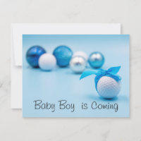 Golf ball for baby Boy is Coming with Blue Ribbon