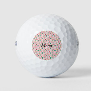 Golf Ball for Female with Pink Flowers