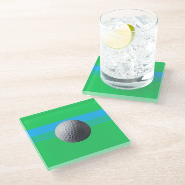 Golf Ball glass coaster (Angled)