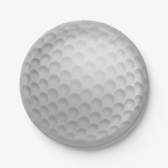 Golf Ball Golfing Paper Plates (Front)