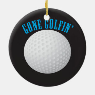 Golf Ball ⛳🎁 Gone Golfing Golfer Ceramic Tree Decoration