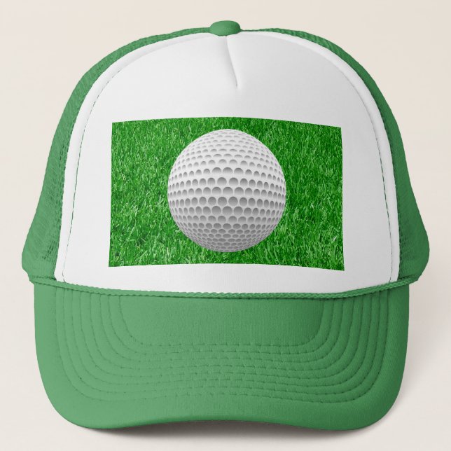 Golf Ball & Green Trucker Hat (Front)