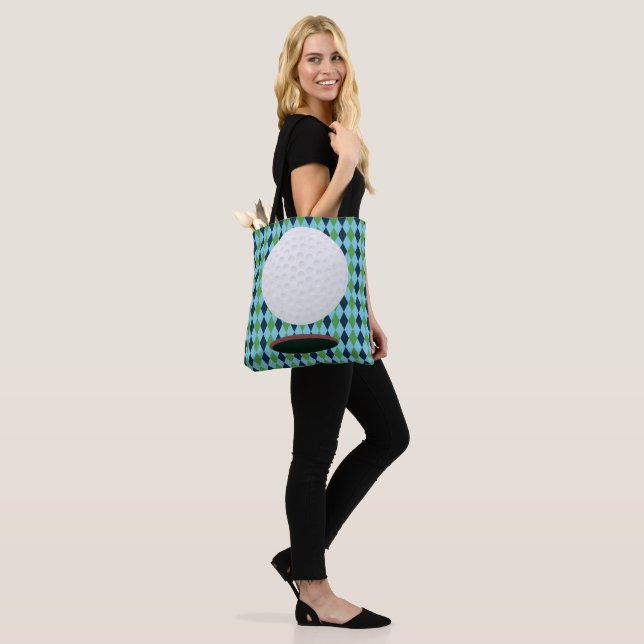 Golf Ball & Hole Tote Bag (On Model)