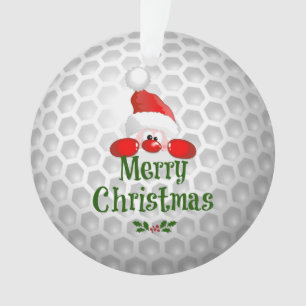 Golf Ball Holiday Design, Merry Christmas, Ornament