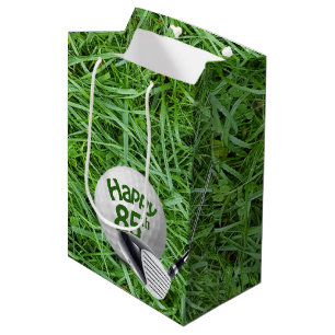 Golf Ball In Grass 85th Birthday Medium Gift Bag