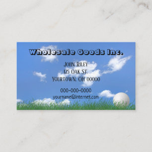 golf ball in grass business card