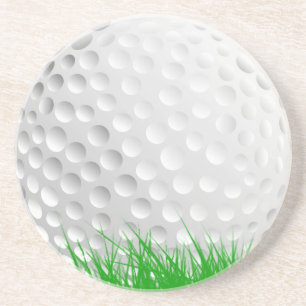 Golf ball in Grass Coaster