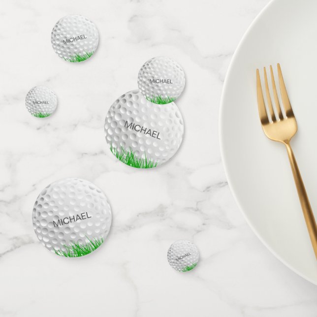 Golf Ball in Grass Confetti (Group)