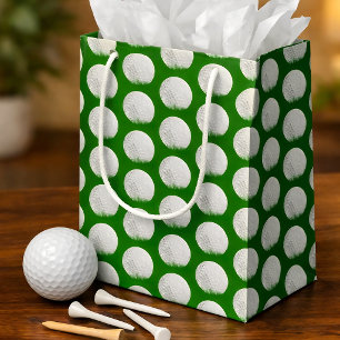 Golf Ball in Grass Pattern Small Gift Bag