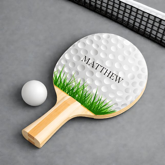 Golf ball in Grass Personalised Ping Pong Paddle (Creator Uploaded)