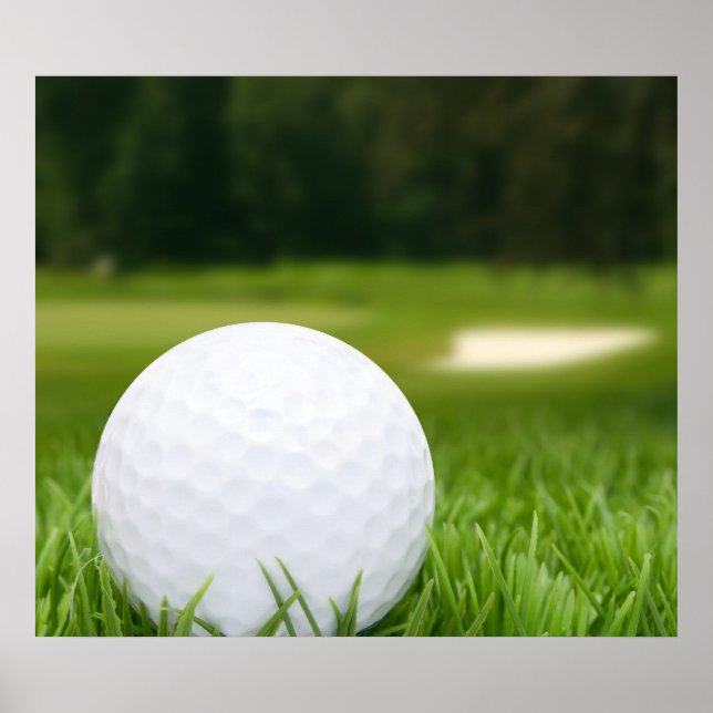 Golf Ball In Grass Poster (Front)