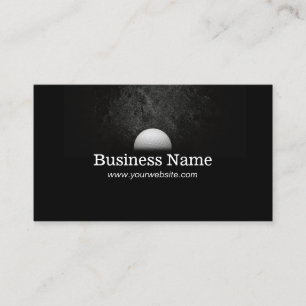 Golf Ball in the Dark Modern Golf Instructor Business Card