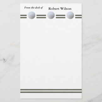 Golf Ball in Triplicate Stationery