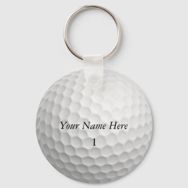 Golf Ball Keychain Customize it with YOUR NAME (Front)