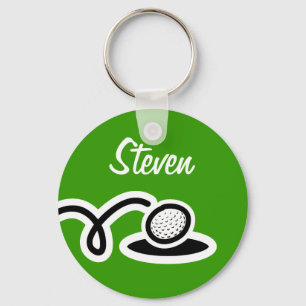Golf ball keychain   Personalizable with name