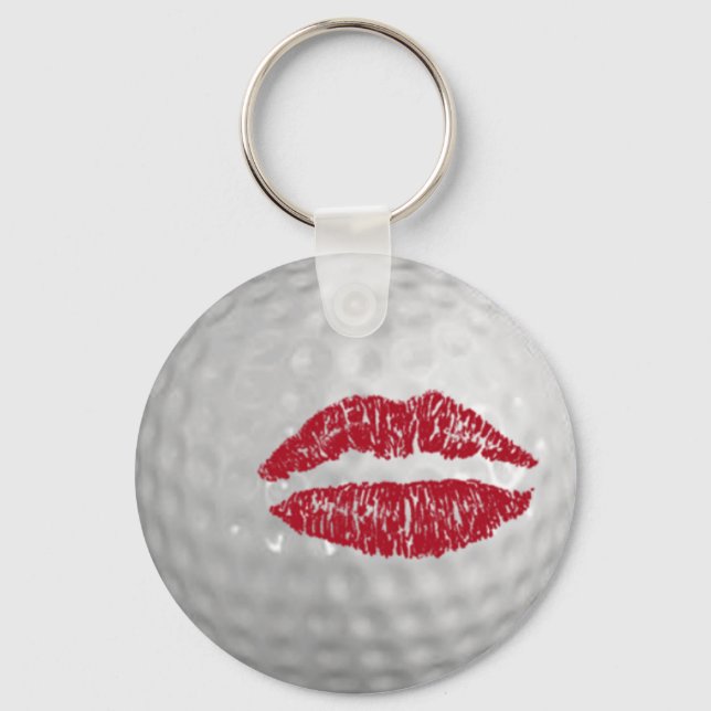 Golf ball - kiss key ring (Front)