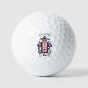 Golf Ball liu Surname And Shield