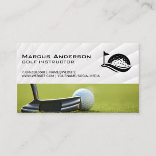 Golf Ball Logo   Club House   Putter Business Card
