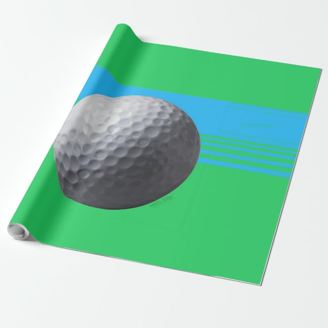 Golf Ball matte wrapping paper large (Unrolled)