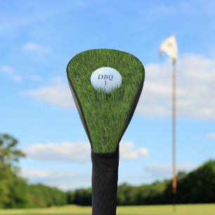 Golf Ball Monogram Green Driver Head Cover