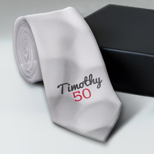 Golf Ball Monogram - Print with Name and Number Tie