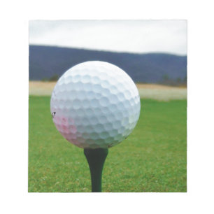 Golf Ball on a mountain golf course Notepad