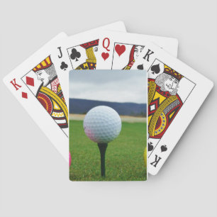 Golf Ball on a mountain golf course Playing Cards