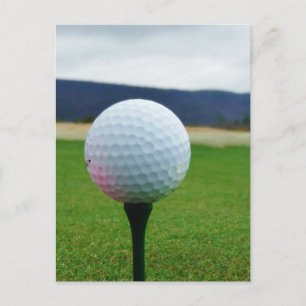 Golf Ball on a mountain golf course Postcard