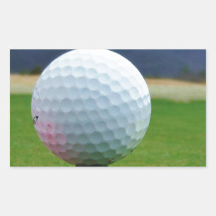 Golf Ball on a mountain golf course Rectangular Sticker