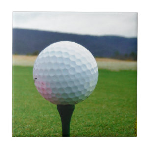 Golf Ball on a mountain golf course Tile