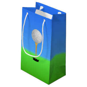 Golf Ball on a Tee Small Gift Bag