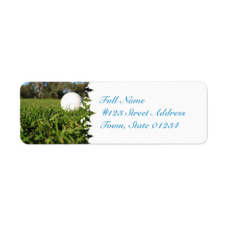Golf Ball on Course Mailing Labels