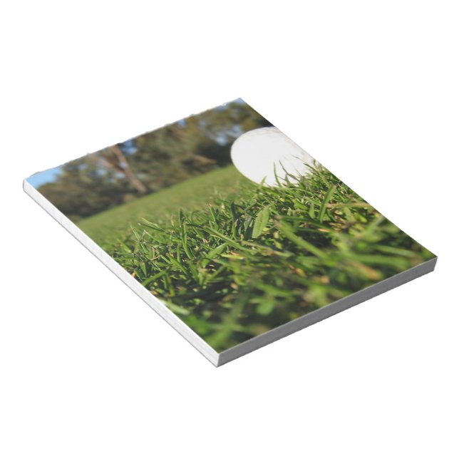 Golf Ball on Course Notepad (Angled)