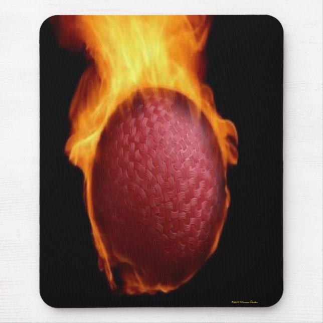 Golf Ball On Fire Mousepad (Front)