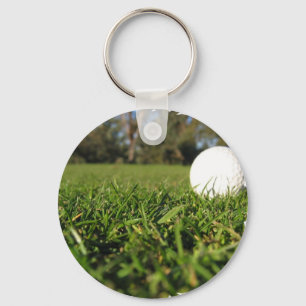 Golf Ball on Golf Course Keychain