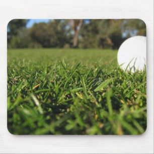 Golf Ball on Golf Course Mouse Pad