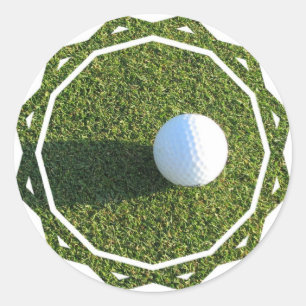 Golf Ball on Golf Green Stickers