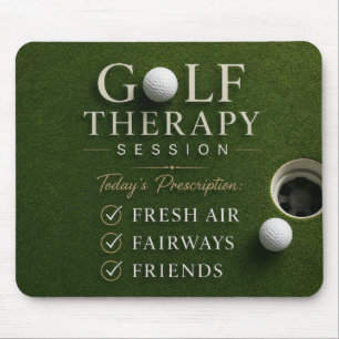 Golf ball  on green course mouse mat